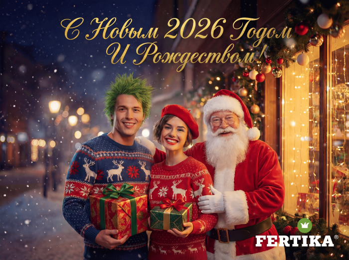 Компания ФЕРТИКА поздравляет с наступающим Новым годом и Рождеством!